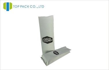 کیسه کاغذ سفید کرافت کیسه های بسته بندی کیسه ای 250 گرم با گودی کمربندهای جانبی