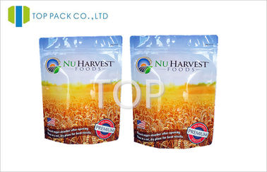 Standing Type Food Packaging Bags Resealable Zipper For Nutrition Powder