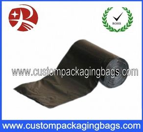 Black HDPE / Biodegradable Eco Friendly Dog Poop Bags With Roll