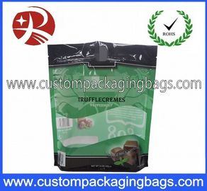 Green Stand Up Pouches Custom Packaging Bags Vacuum Seal For Food