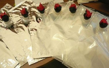 بسته بندی انعطاف پذیر پلاستیکی کیسه قابل استفاده مجدد در جعبه با دهانه، کیسه های BIB نقره ای برای آب شراب