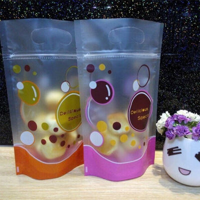 Heat Sealed Clear Stand Up Pouch , Biodegradable Food Grade Standup Pouch