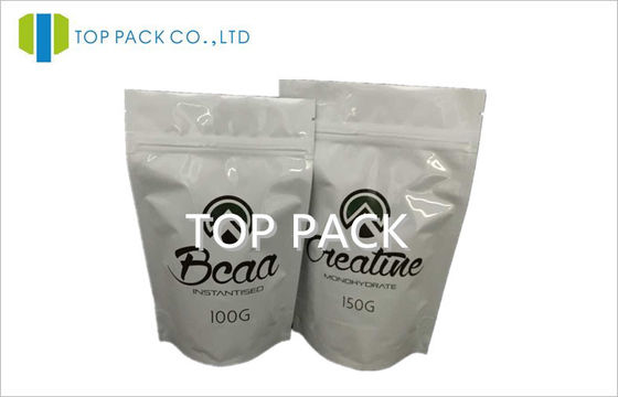پودر پروتئین AL / PE بسته بندی آلی، کیسه ایستاده با زیپ 100g / 150g
