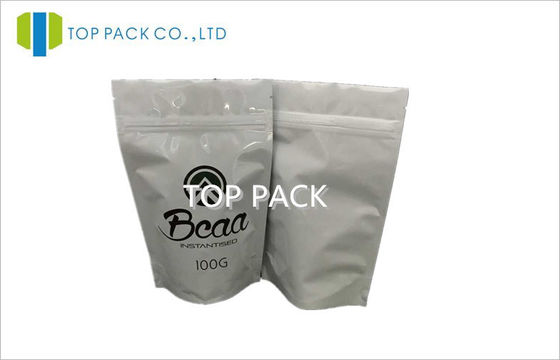 پودر پروتئین AL / PE بسته بندی آلی، کیسه ایستاده با زیپ 100g / 150g