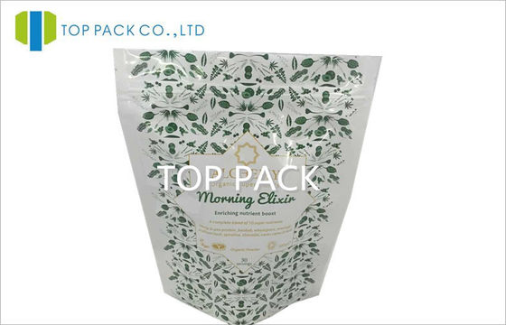 سبز PET / AL / PE آثار هنری پلاستیکی Stand Up Pouches 120mic