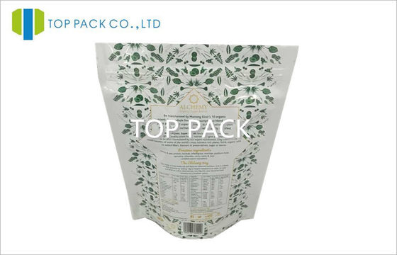سبز PET / AL / PE آثار هنری پلاستیکی Stand Up Pouches 120mic