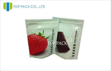 پودر میوه ای پرینت ایستاده Ziplock کیسه های 1000g فویل آلومینیوم براق سفید