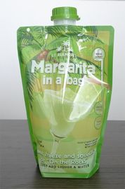 Beverage Spout Pouch Packaging / Flat Bottom Gusset Bags High Barrier