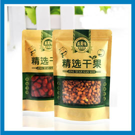 Self Stand Plastic Stand Up Resealable Pouches Dried Fruit Snack Candy Bags FDA approved