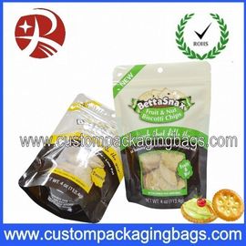 Colored Waterproof Plastic Ziplock Bags , Zip Lock Stand Up Pouches For Cookies Packaging