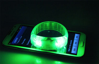 Custom Child Toy LED Flashing Bracelet Blister Card / Glow In The Dark Wristbands