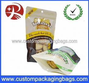 Plastic Ziplock Stand Up Pouches Packaging For Biscuits / Cookies