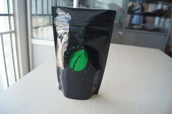 جعبه فویل آلومینیوم داغ مهر زنی داغ سیاه و سفید، بسته بندی فنجان قهوه Ziplock
