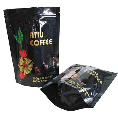 جعبه فویل آلومینیوم داغ مهر زنی داغ سیاه و سفید، بسته بندی فنجان قهوه Ziplock